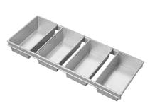 Bundy Chicago Metallic Aluminized Steel 12 Mini Loaf Bread Pan with  AMERICOAT® Glaze - 9 7/8L x 19 1/2W x 1 5/16D