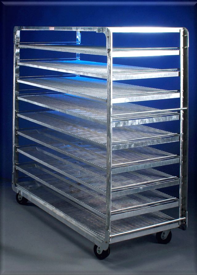 Mobile Bread Rack Galvanized - New   is your bakery  equipment source! New and Used Bakery Equipment and Baking Supplies.