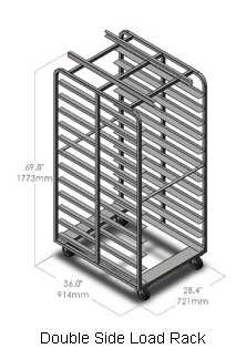 LBC Double Side Load Roll-In Oven Rack LRR-2D-26-15 - Double